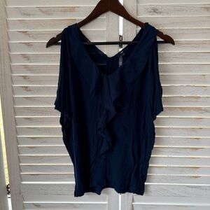 GAP | Chiffon Ruffle Front V-Neck Tank Top Blouse